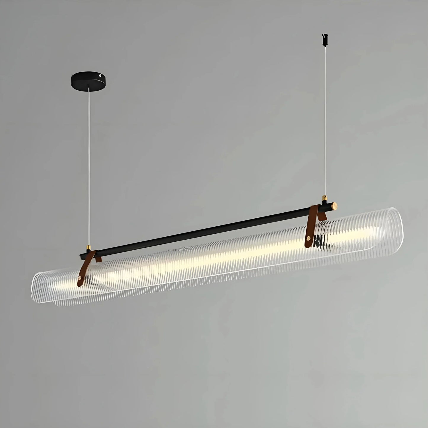 LineaLuxe - Stylish Metal & Leather Pendant Light