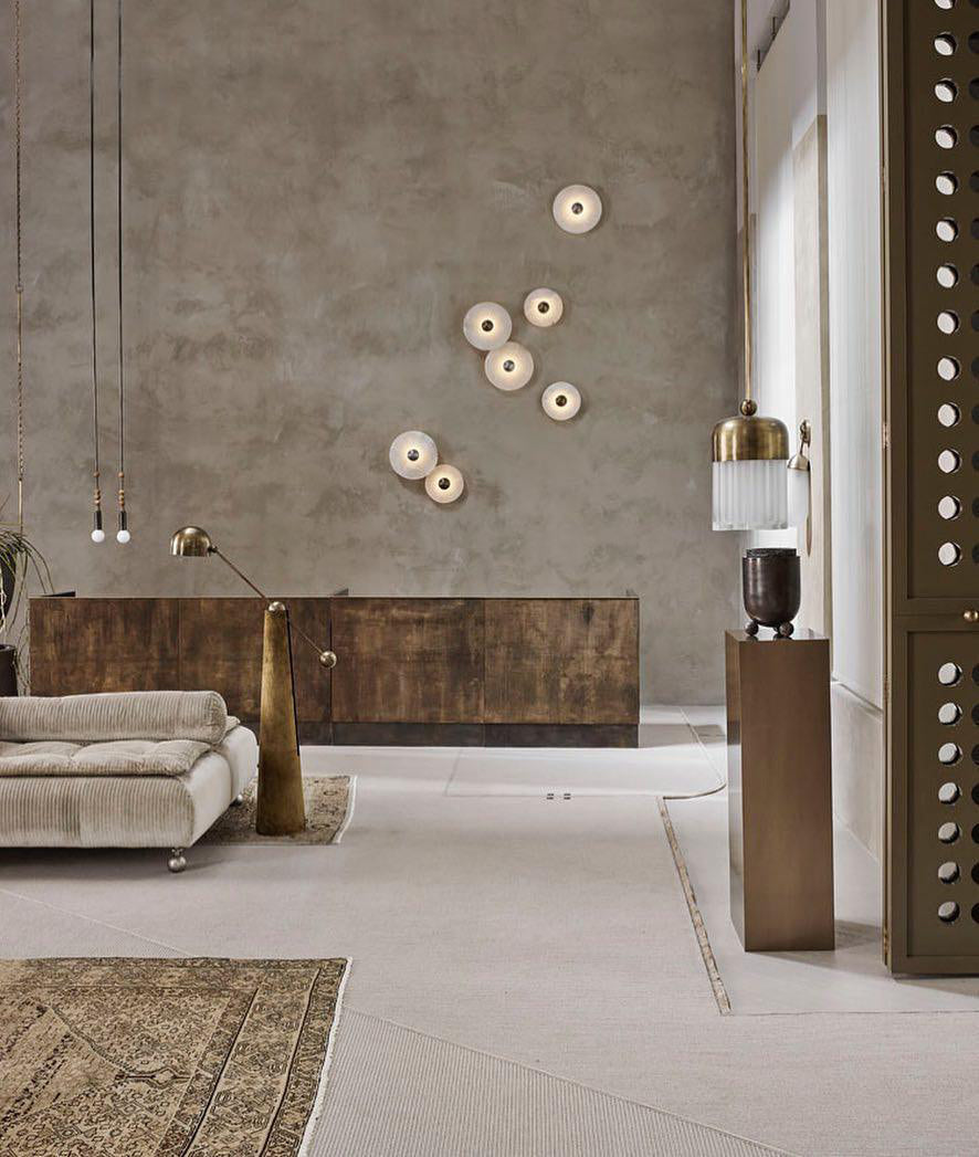 GlowMarble - Lampe murale ronde en marbre atmosphérique pour des accents élégants