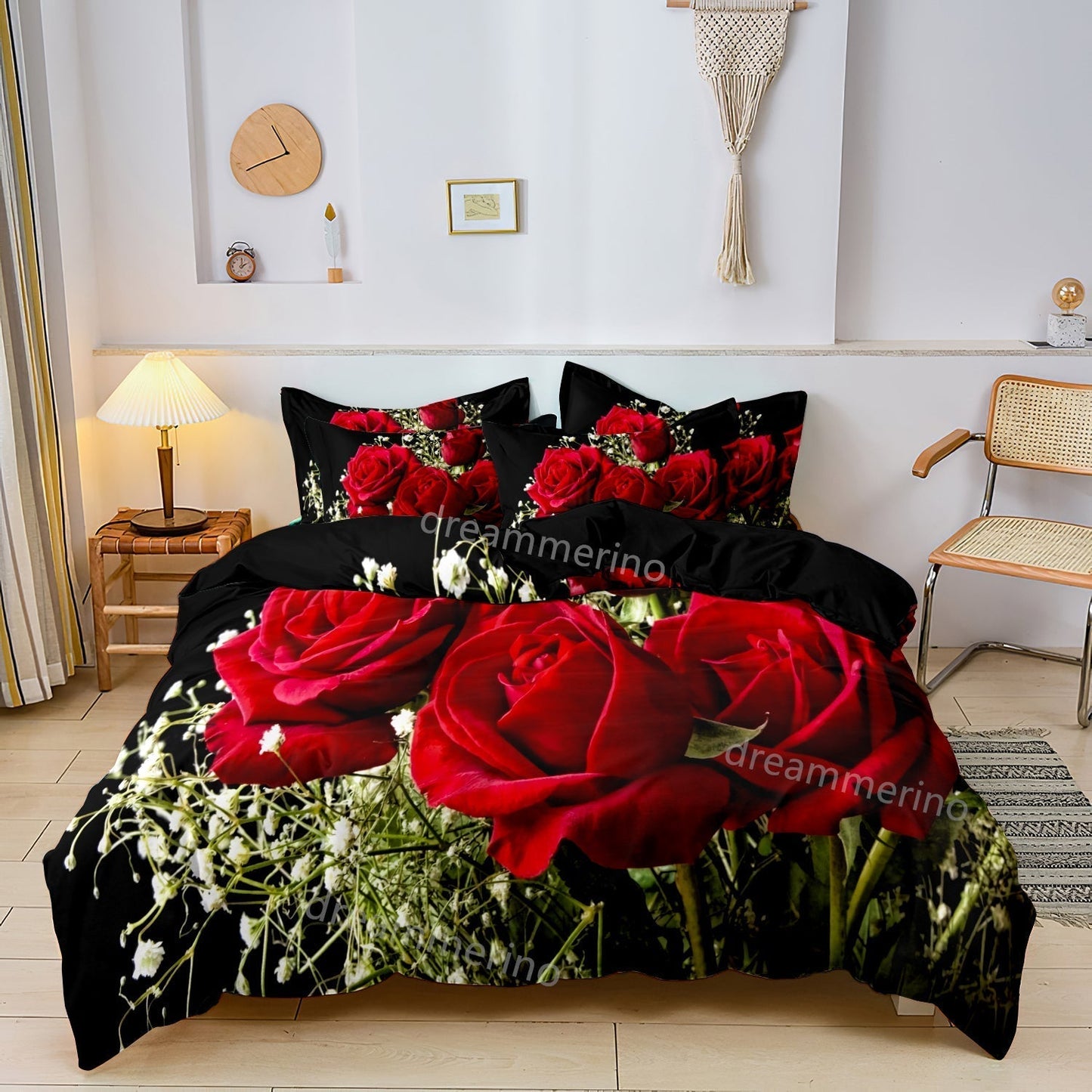 RoseWhisper - Romantisches Rosen-Bettwäsche-Set