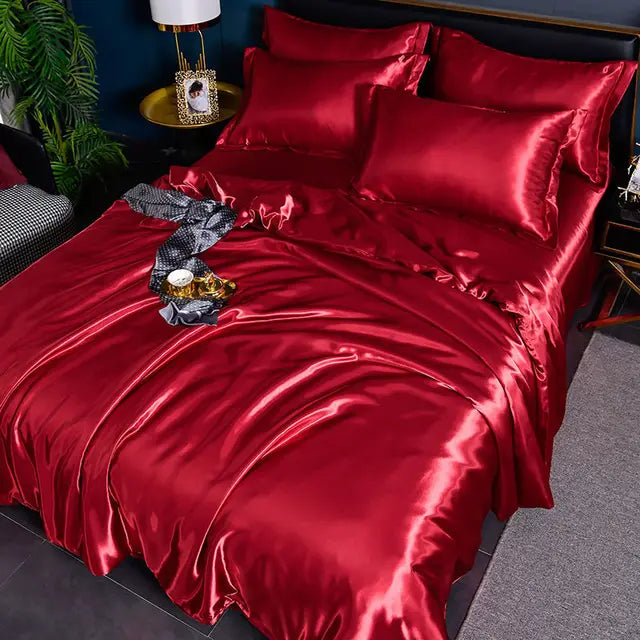 PureLuxe - Eleganter Satin Bettbezug