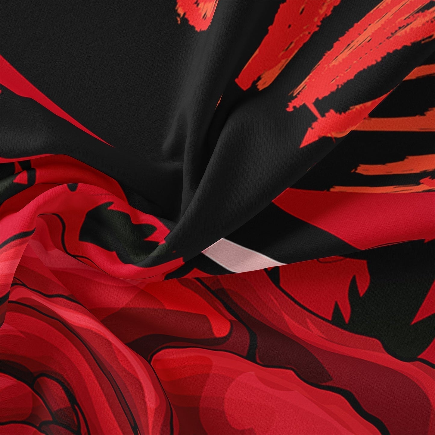 ScarletBloom - Luxus Rotes Rosen Bettbezug-Set