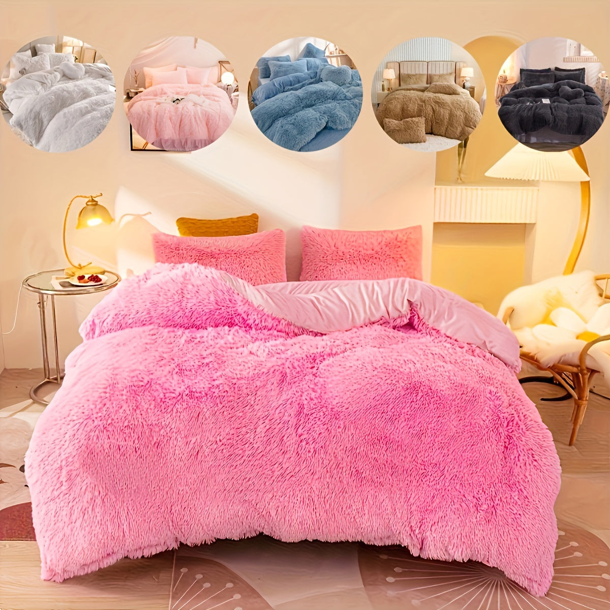 LushNest - Luxe Velvet Duvet Cover Set with Pillowcases