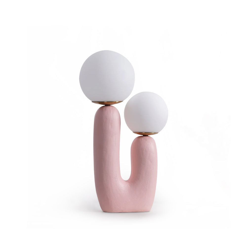 EcoLuxe - Moderne glas- og harpiksbordlampe