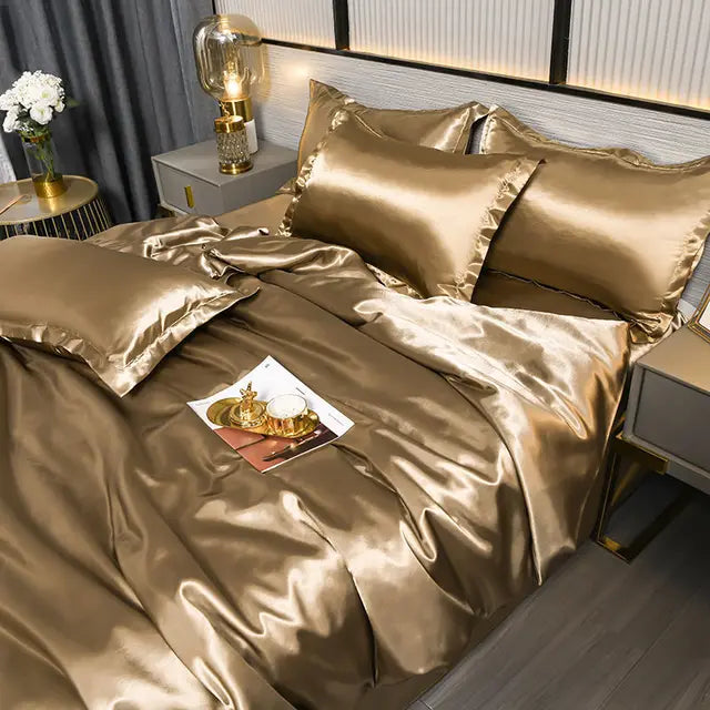 PureLuxe - Eleganter Satin Bettbezug