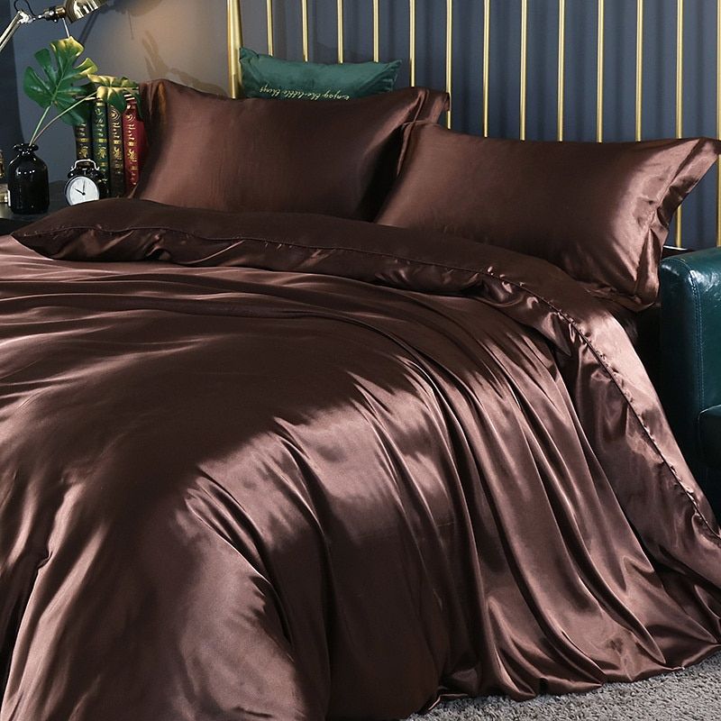 PureSilk - 4-teiliges Luxus-Bettwäsche-Set aus Seide
