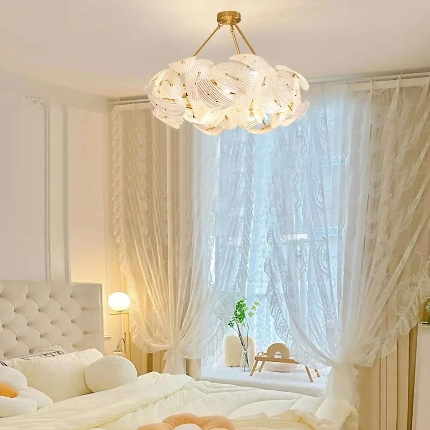 BloomAura - Elegant Large Flower Chandelier