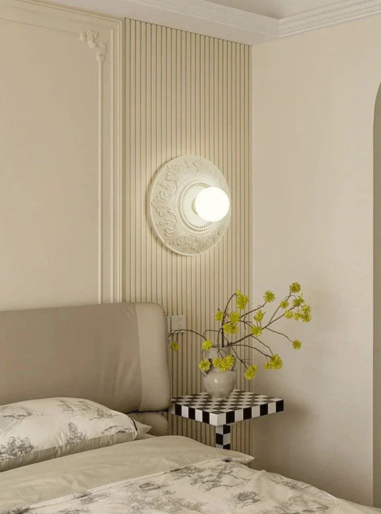 LumiParis - Round White Retro Living Room Lamp