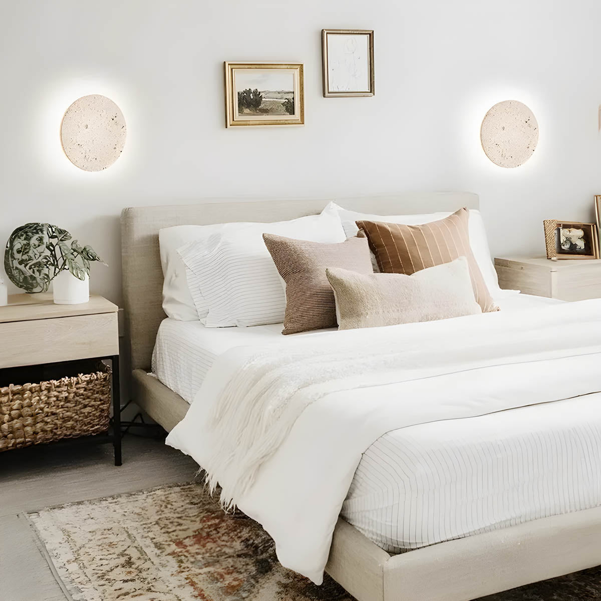 StoneGlo | Rund stenmur lampe
