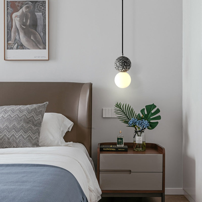 LunaGlow - Black and White Pendant Light