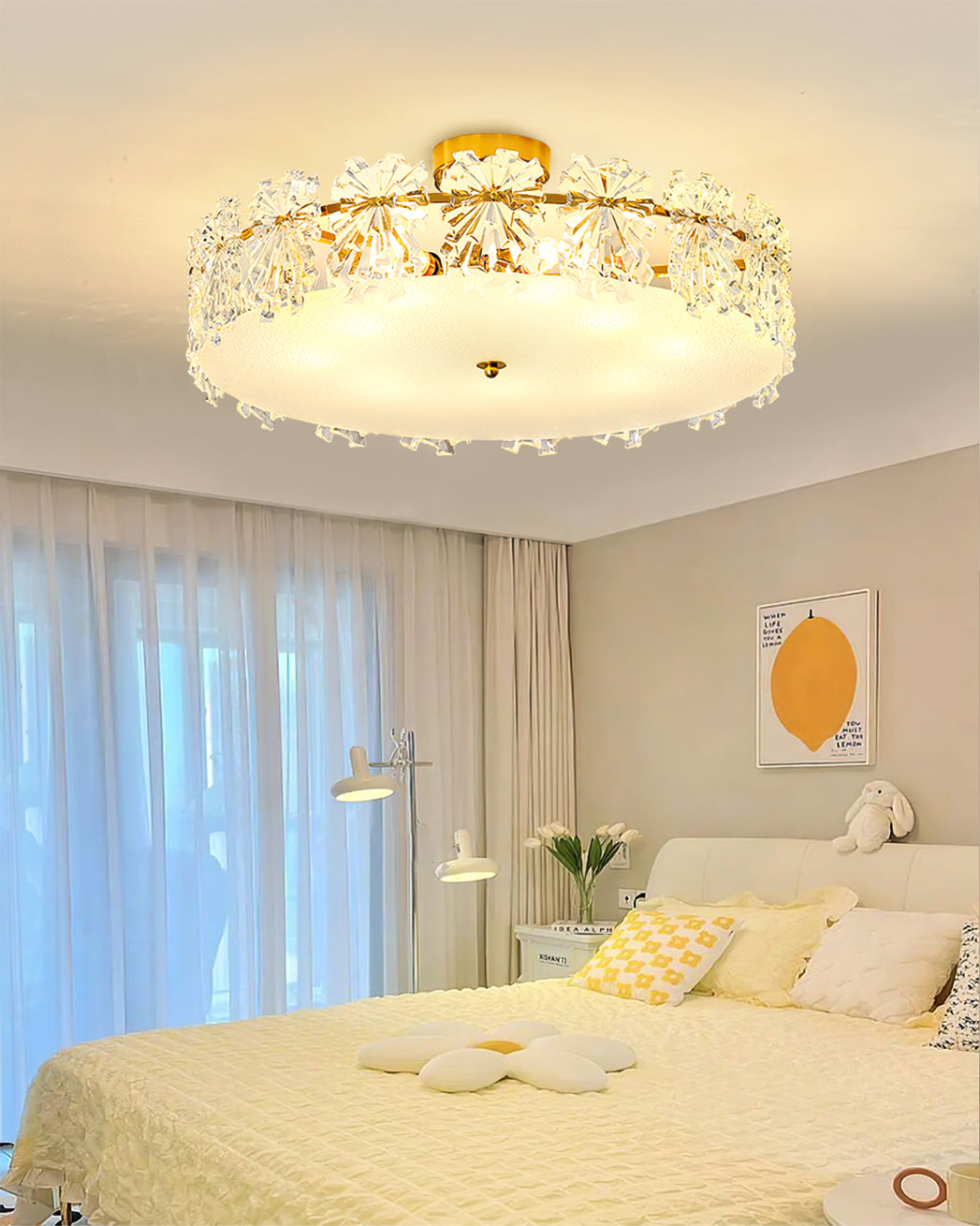 Snefnug Lys - Loftlampe med Elegante Snefnug Designs