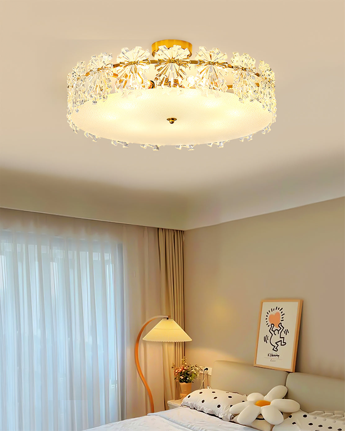 Snefnug Lys - Loftlampe med Elegante Snefnug Designs