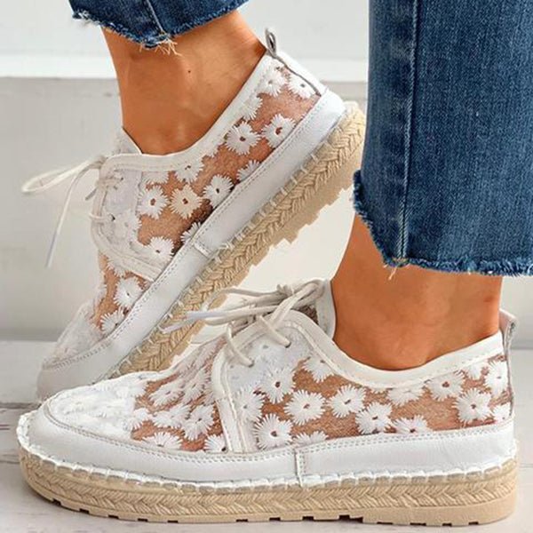 Ortopædiske broderede sneakers til kvinder - Liz