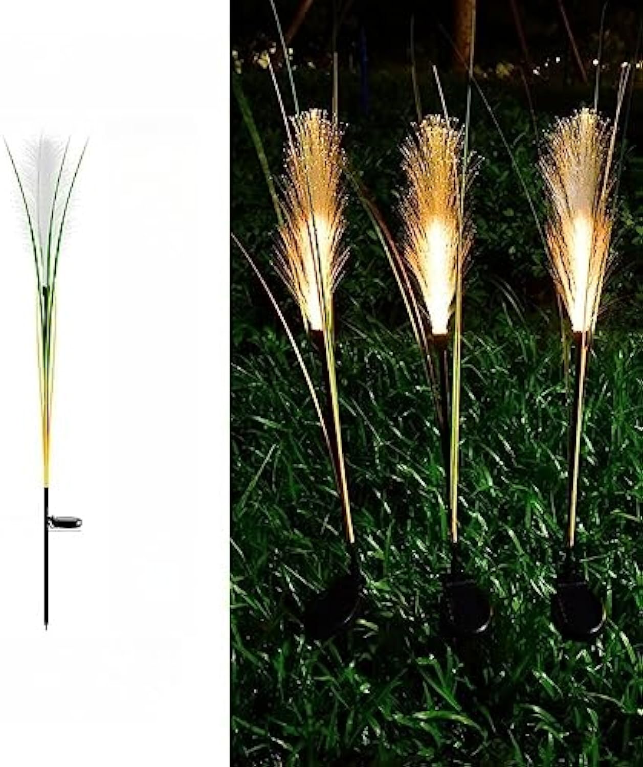 NatureBeam - Solcellelampe for hage i sivform