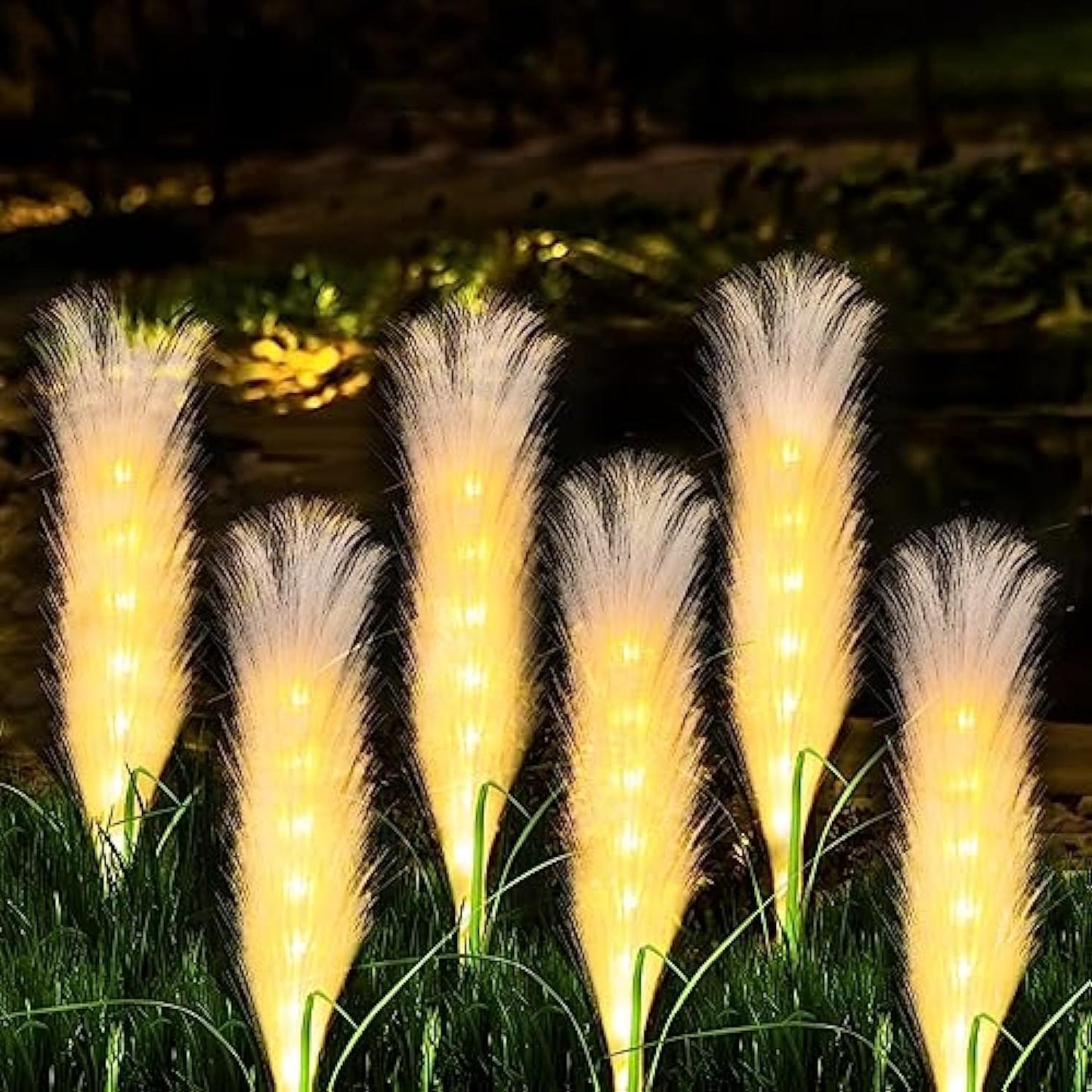 NatureBeam - Solcellelampe for hage i sivform
