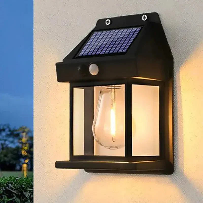 MotionGlow | Retro solcellevegglampe