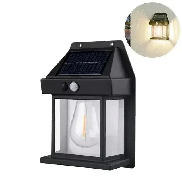 MotionGlow | Retro solcellevegglampe