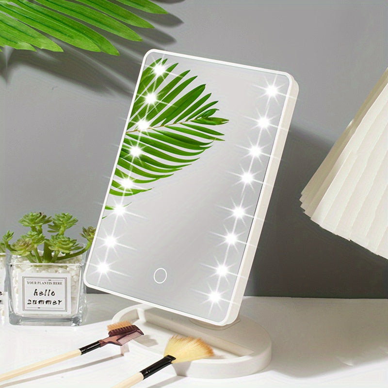 RadiantTouch - Miroir de maquillage avec 16 lumières LED et éclairage réglable