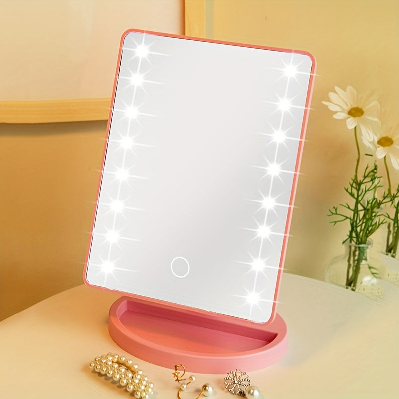 RadiantTouch - Miroir de maquillage avec 16 lumières LED et éclairage réglable
