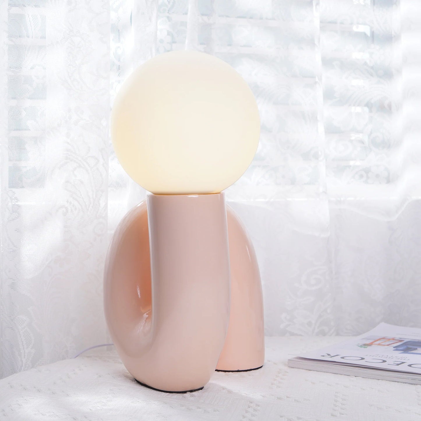 VortexLight - Lampe de table en verre spirale unique