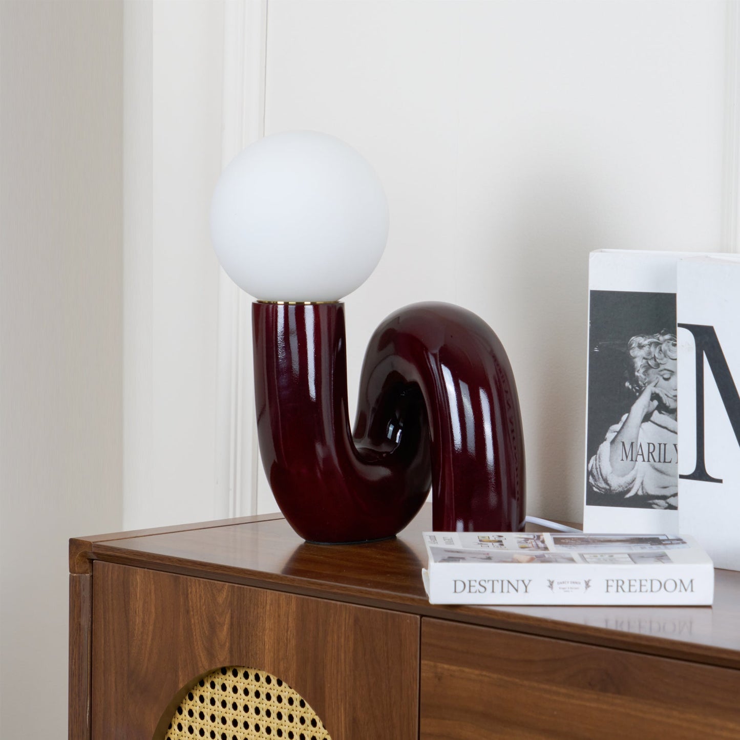 VortexLight - Lampe de table en verre spirale unique