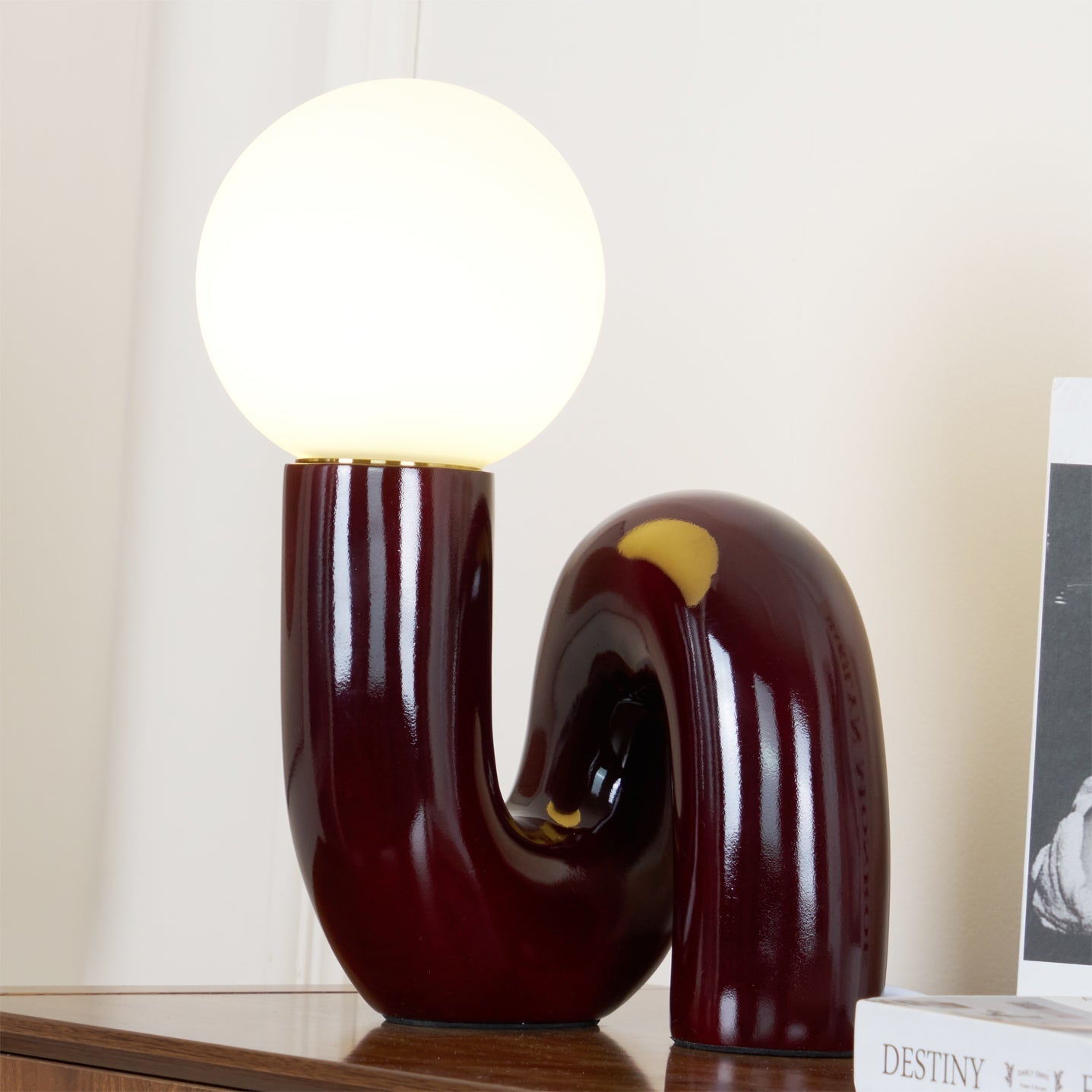 VortexLight - Lampe de table en verre spirale unique