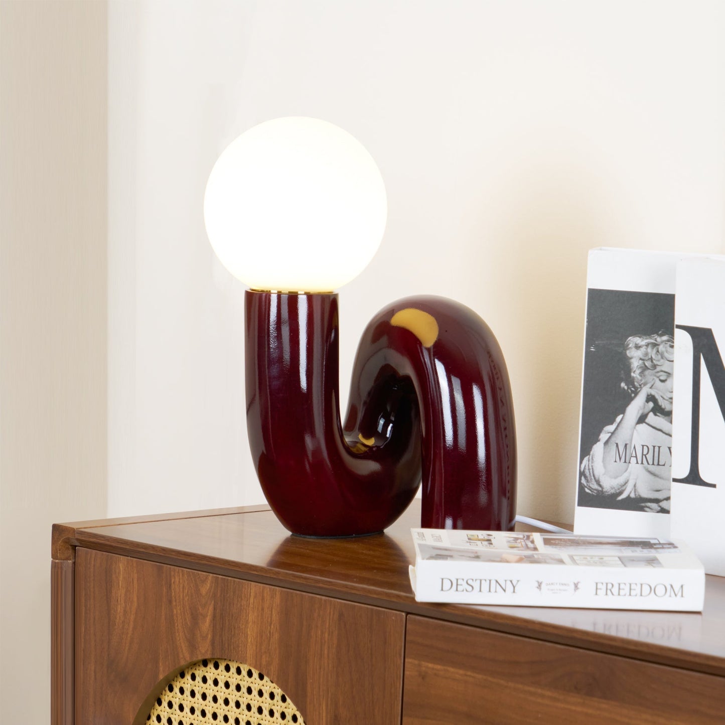VortexLight - Lampe de table en verre spirale unique