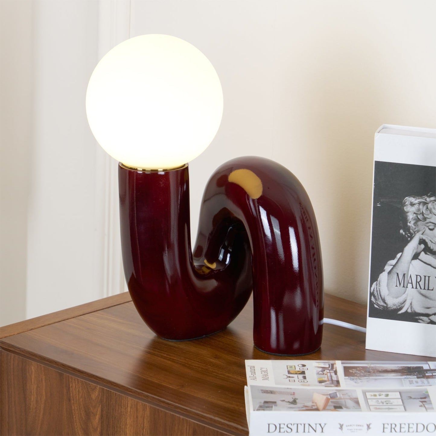 VortexLight - Lampe de table en verre spirale unique