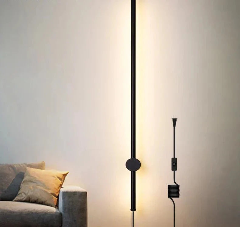RodLux - Moderne Væglampe med Stik og Skandinavisk Design