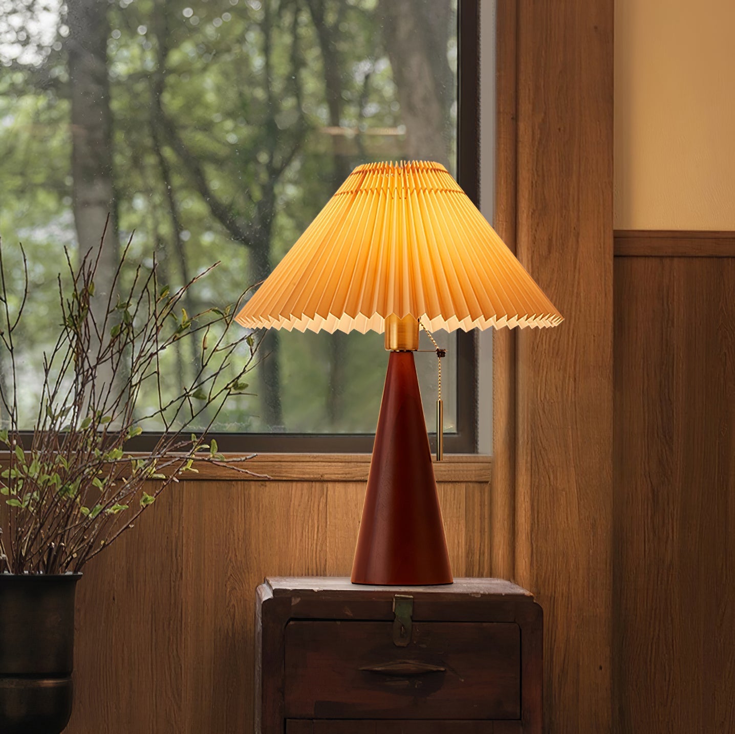 TimberLight - Moderne træ- og metallampe til bord