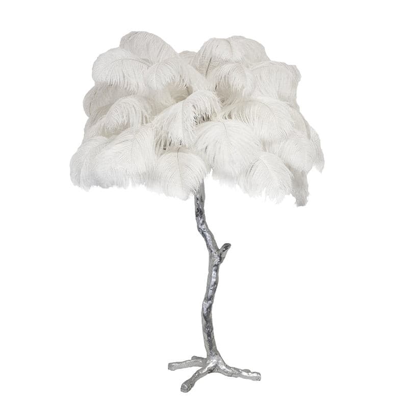 PlumeAura - Table Lamp with Golden Ostrich Feathers