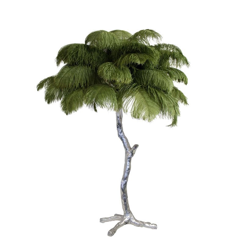 PlumeAura - Table Lamp with Golden Ostrich Feathers