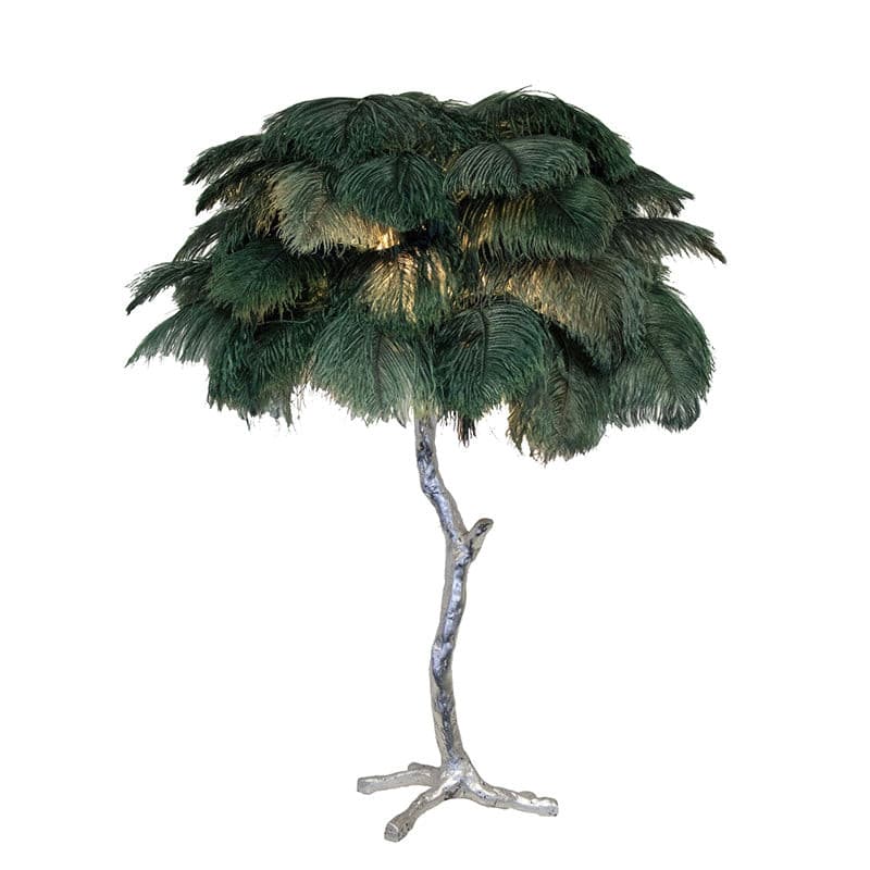 PlumeAura - Table Lamp with Golden Ostrich Feathers