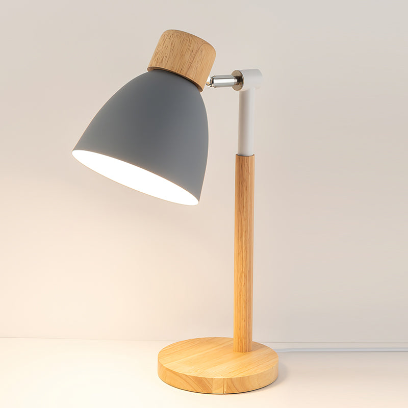 MacaroonGlow - Bordlampe med træramme og bløde farver
