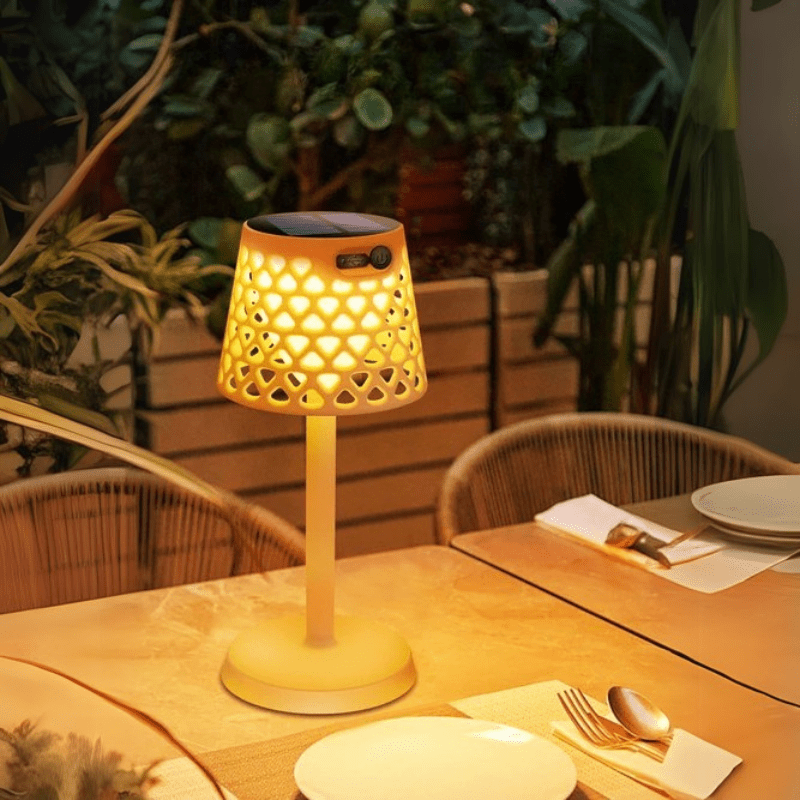 Soleil | Lampe de table flexible avec alimentation solaire et charge USB