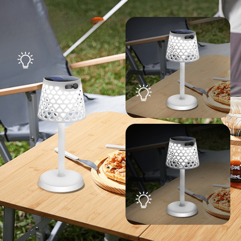 Soleil | Lampe de table flexible avec alimentation solaire et charge USB