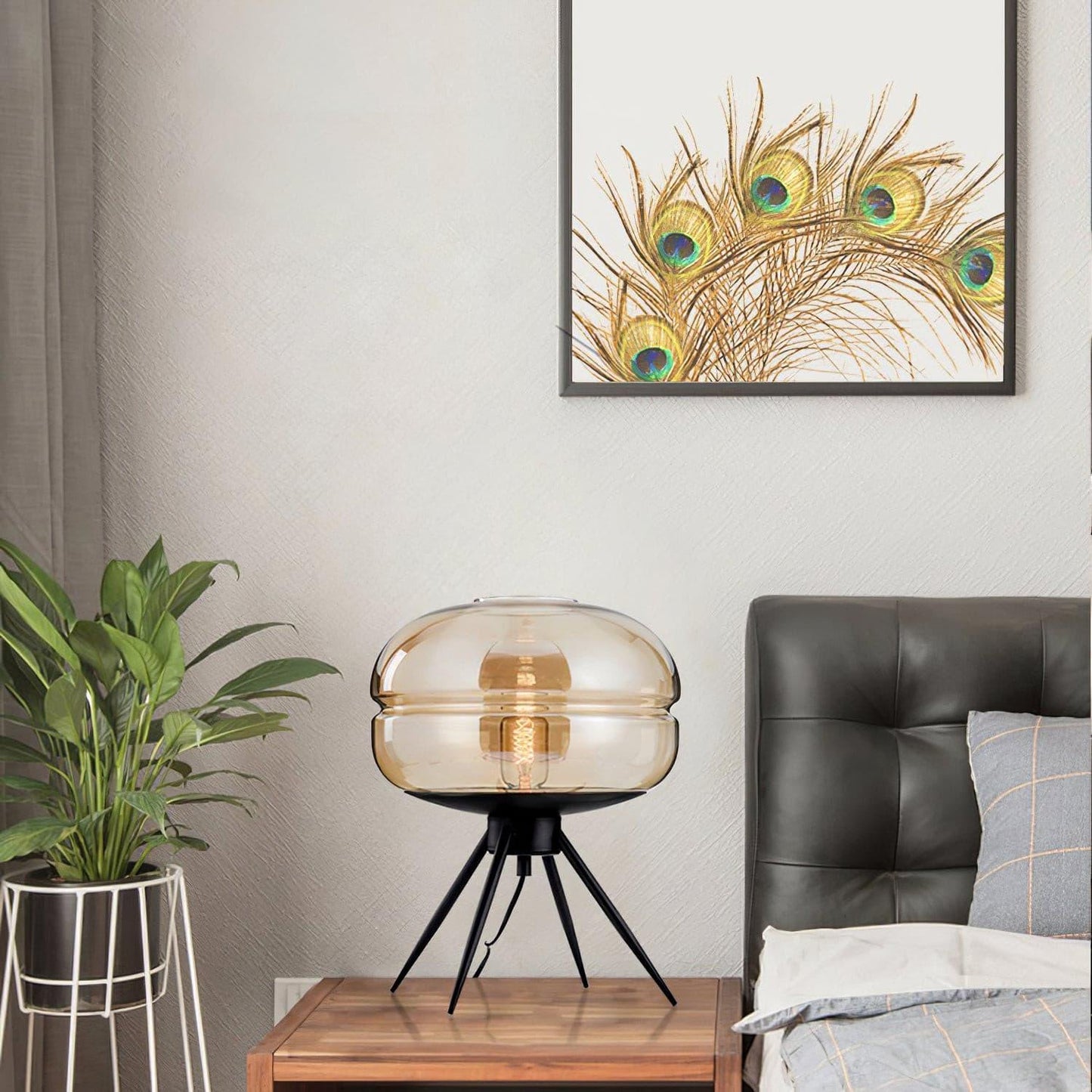 LightJar - Table Lamp with Glass Housing and Warm LED String