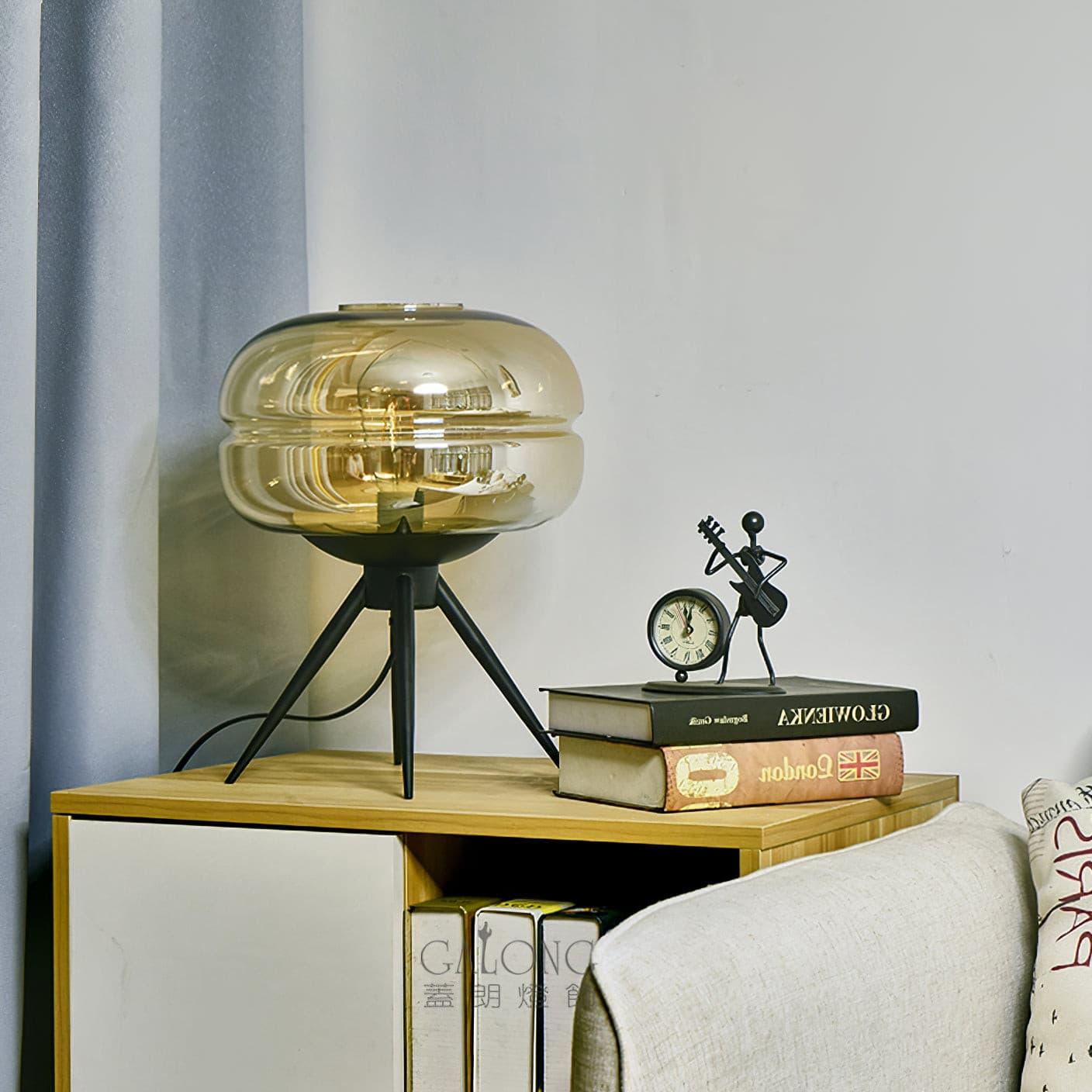 LightJar - Table Lamp with Glass Housing and Warm LED String