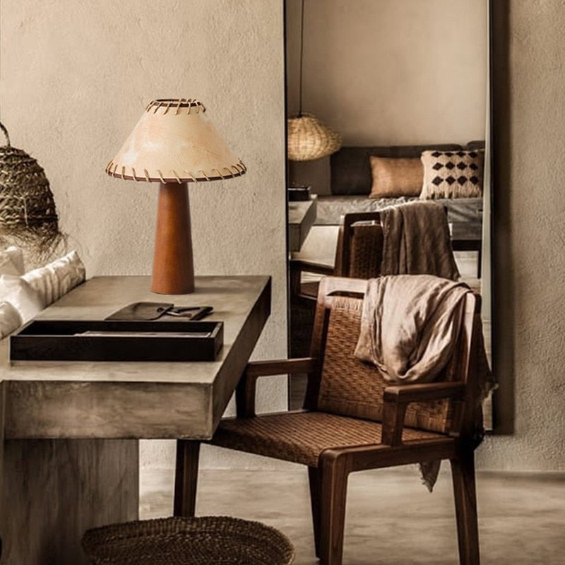 TranquilGlow - Lampe de table Wabi-Sabi