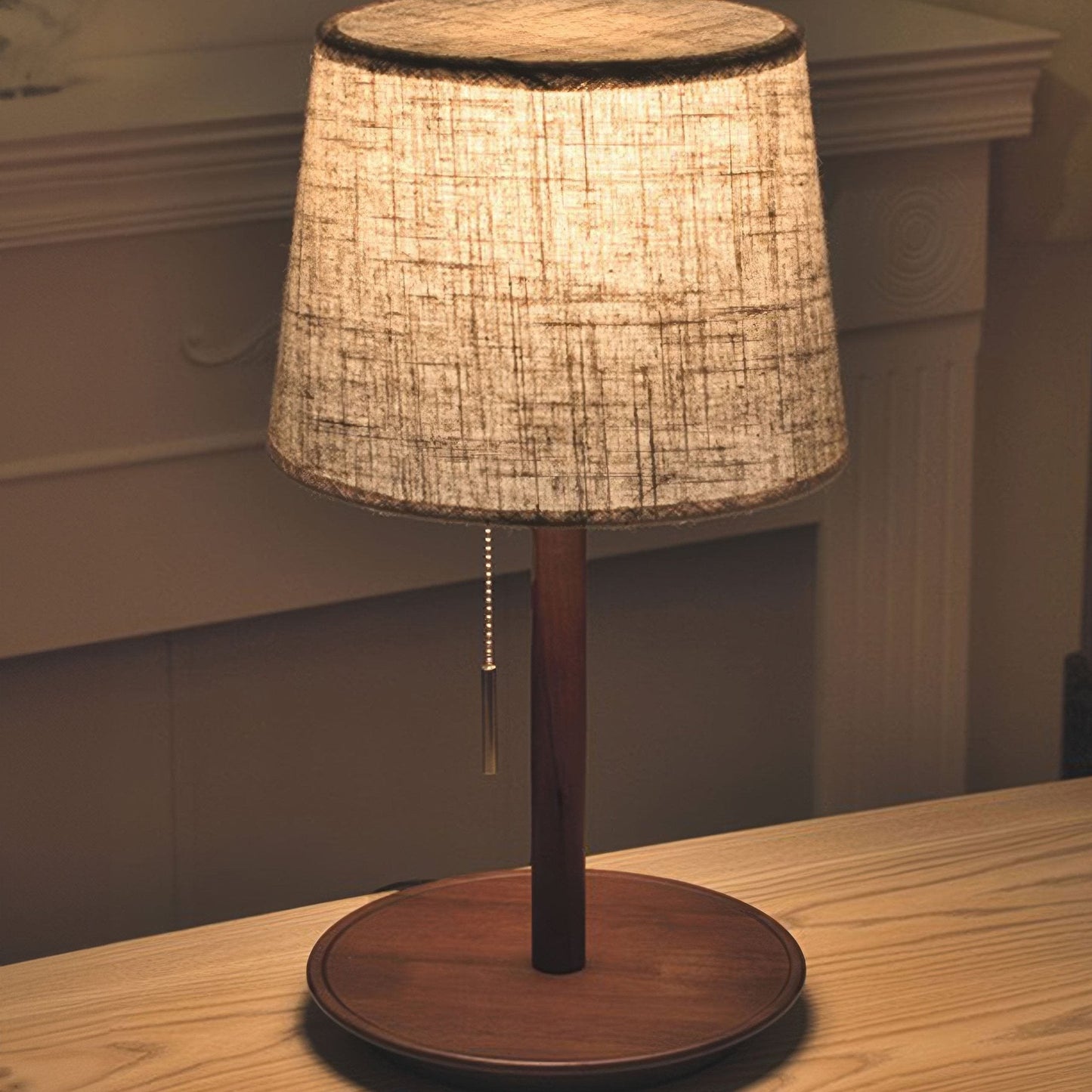 NobleWood - Valnød & Stof Bordlampe