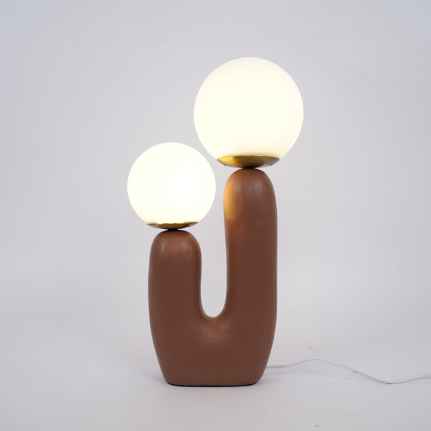 EcoLuxe - Moderne glas- og harpiksbordlampe