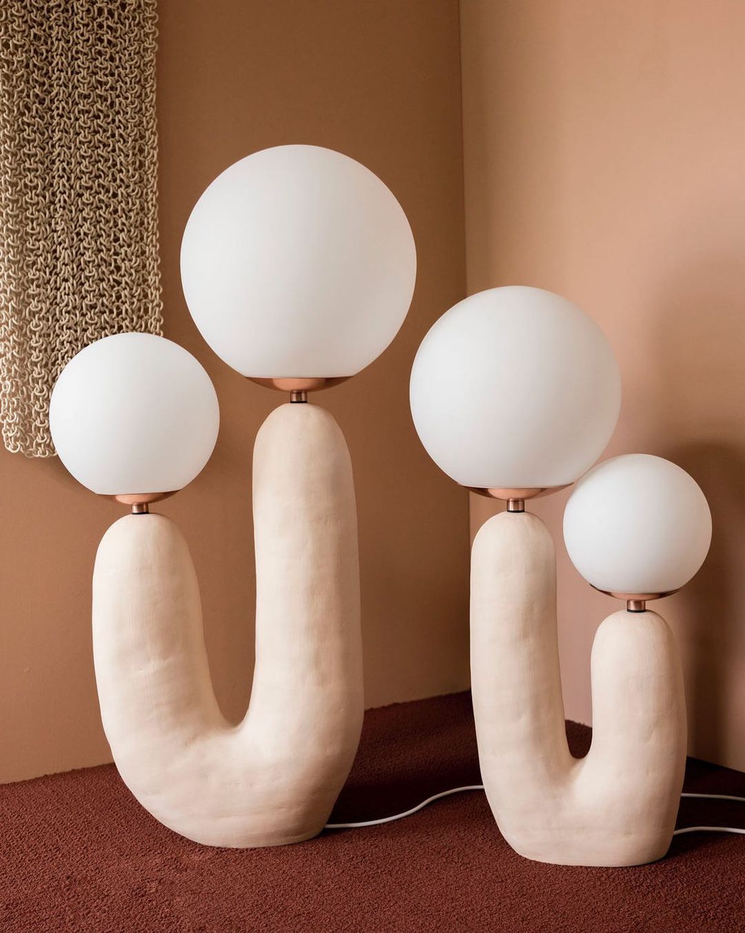 EcoLuxe - Moderne glas- og harpiksbordlampe