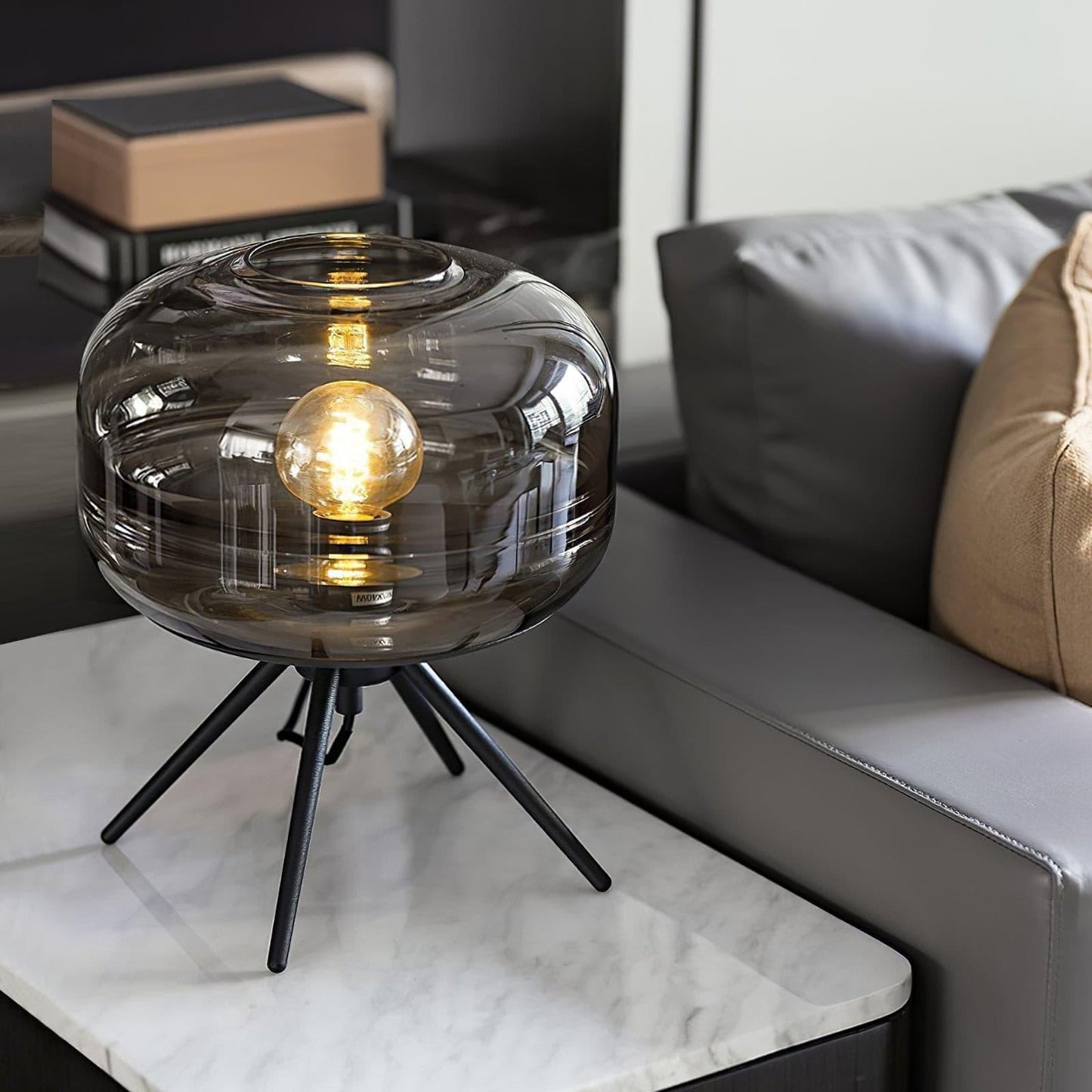 LightJar - Table Lamp with Glass Housing and Warm LED String