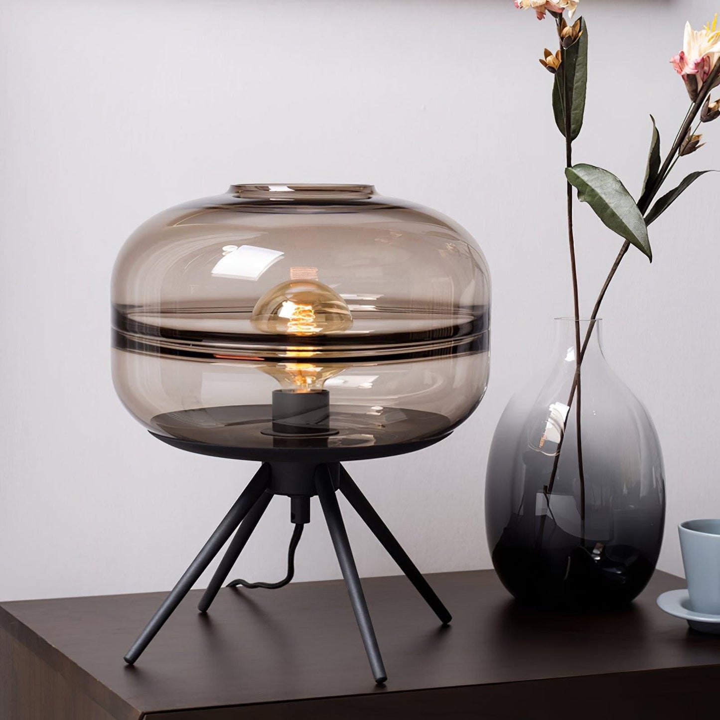 LightJar - Table Lamp with Glass Housing and Warm LED String