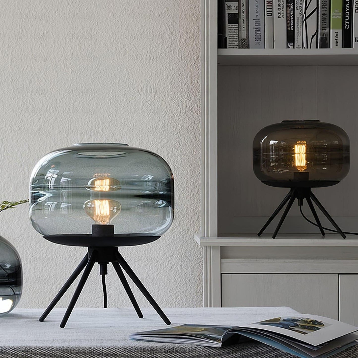 LightJar - Table Lamp with Glass Housing and Warm LED String