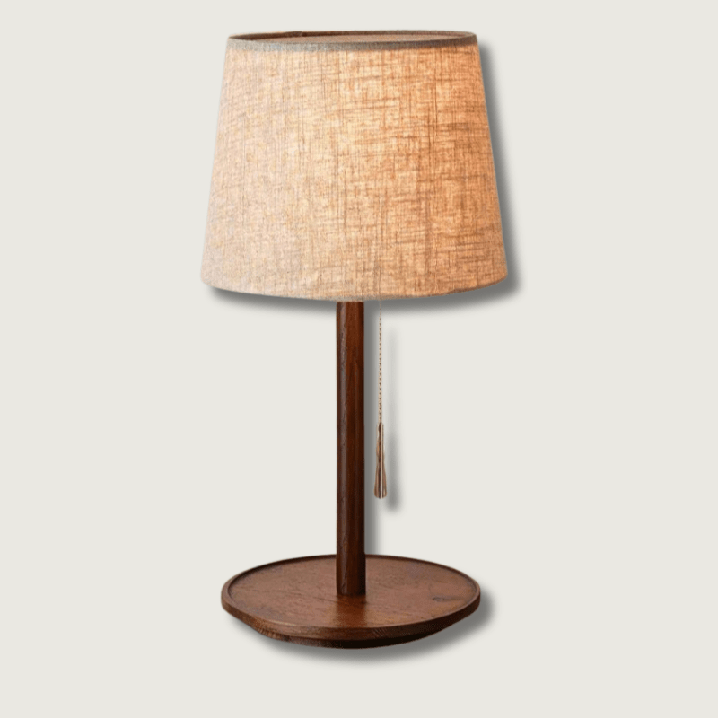 NobleWood - Valnød & Stof Bordlampe