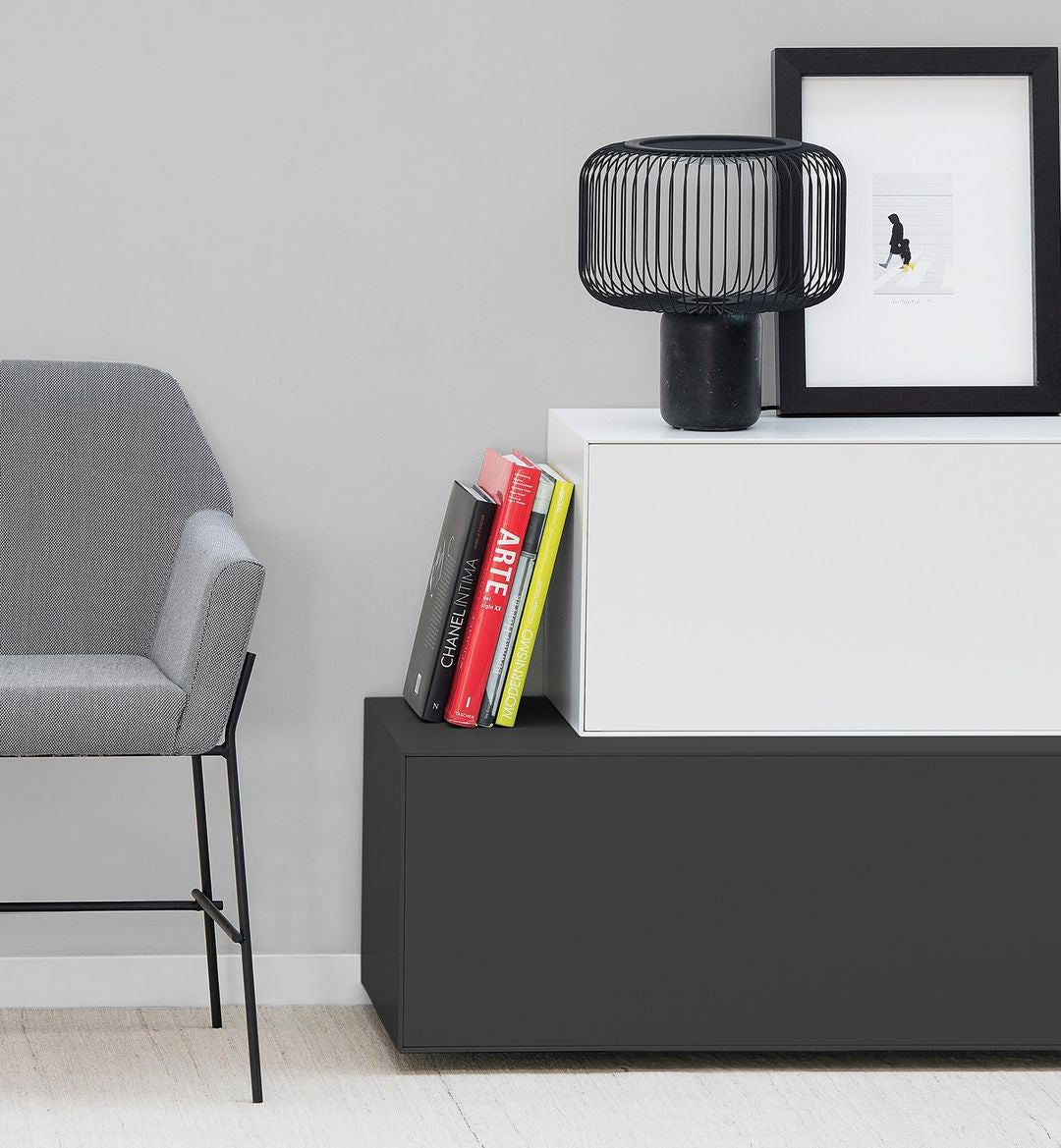 LuxeKeshi - Table Lamp with Modern Base and Subtle Lighting