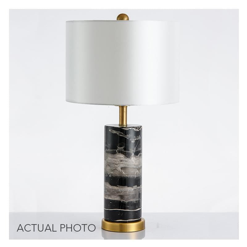 MarbleGlow - Tischlampe mit Marmorsockel