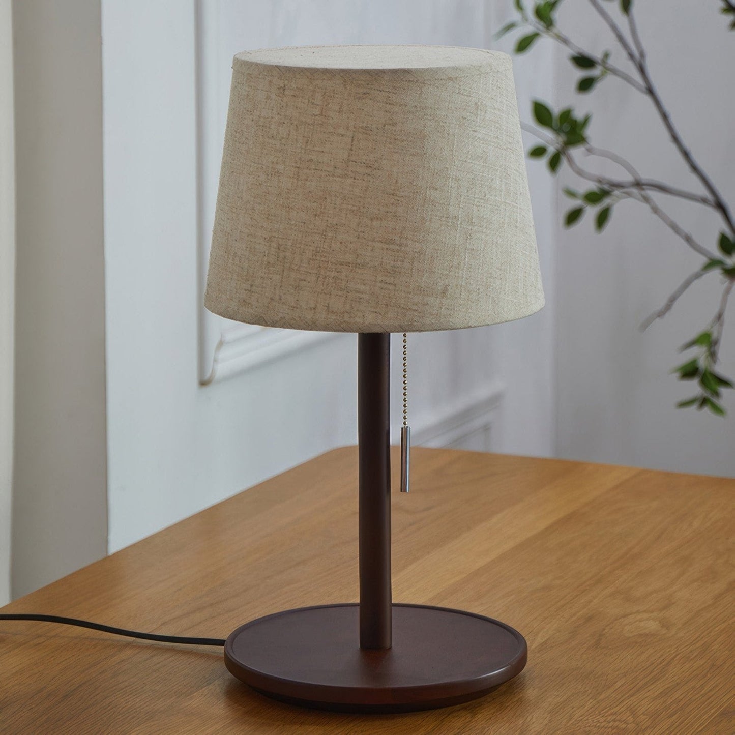 NobleWood - Valnød & Stof Bordlampe