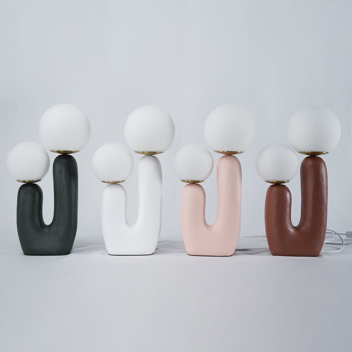 EcoLuxe - Moderne glas- og harpiksbordlampe