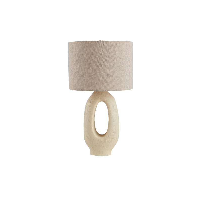 ModernGlow – Harpiks Bordlampe med Linnedskærm